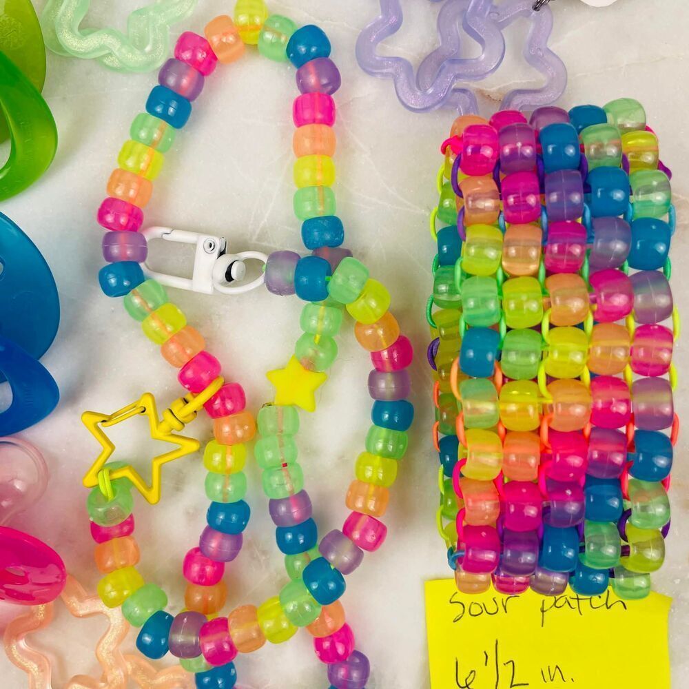 2pc rainbow glow convertible choker & removable binky cord necklace star charm - Picture 8 of 11